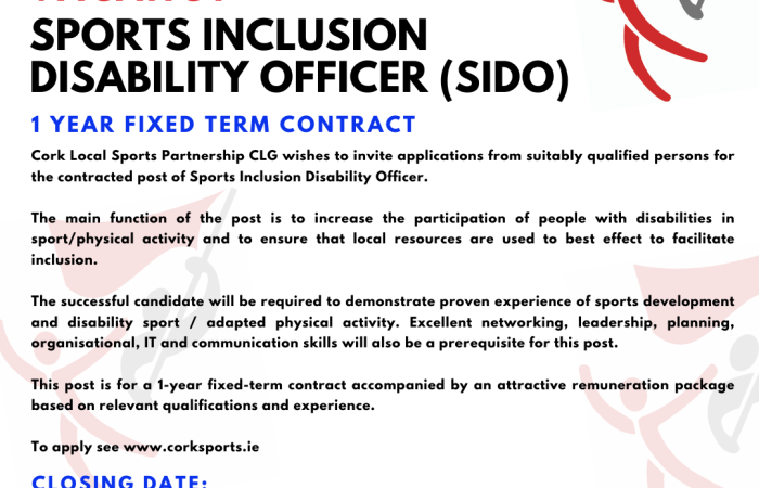 Sports Inclusion Disability Officer Job Advert