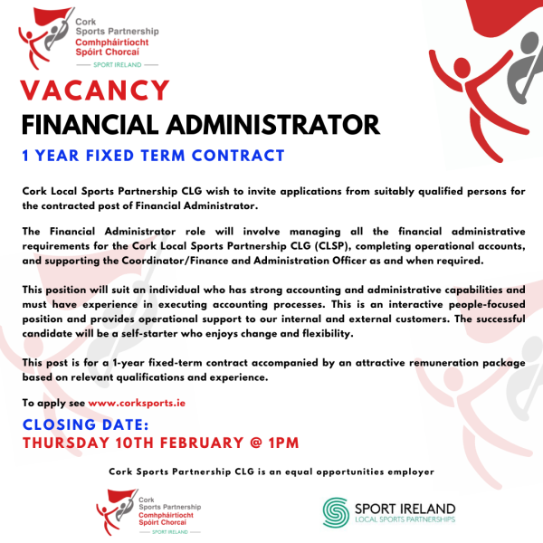 Financial Administrator Job Advert January 2022