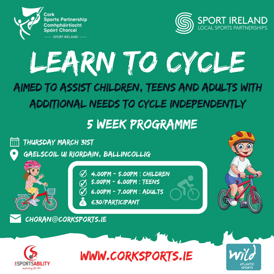 New Learn To Cycle Programme Cork Sports Partnership